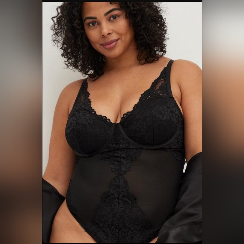 Torrid Black Lace Bodysuit